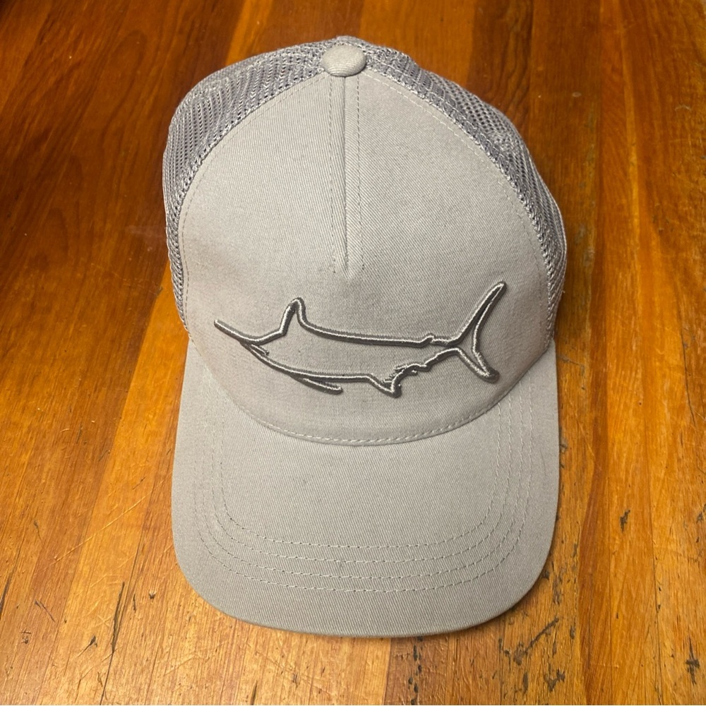 Costa Gray Shark Embroidered SnapBack Trucker Cap